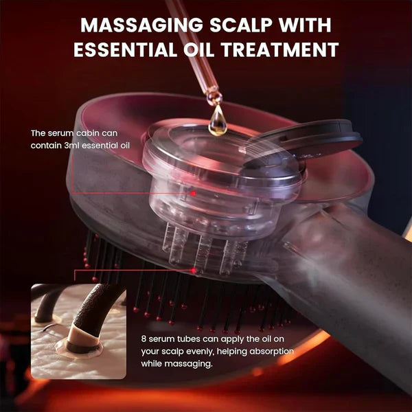 Tijarat™ Scalp Massager Brush (Red) – فرشاة تدليك فروة الرأس (حمراء)